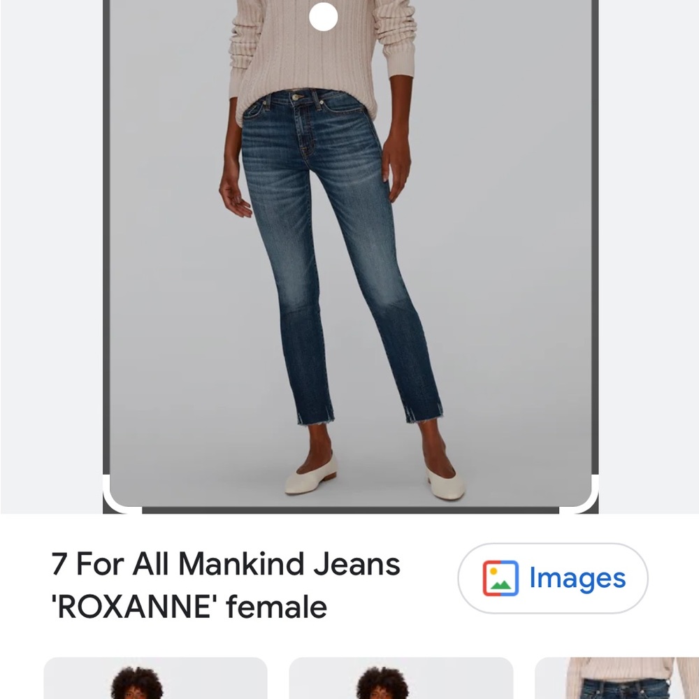 7FAM SFAM Seven for All Mankind High rise Roxanne Ankle cropped jeans 4/27